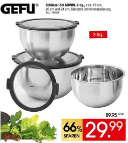 Zurbrüggen GEFU Schüssel-Set MONDI, 3-tlg. Angebot