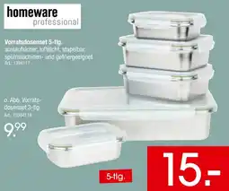 Zurbrüggen Homeware professional Vorratsdosenset 5-tlg. Angebot
