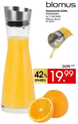 Zurbrüggen blomus Wasserkaraffe ALDOA Angebot