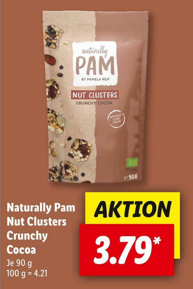Naturally pam nut clusters crunchy cocoa Angebot bei Lidl