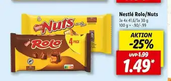 Lidl Nestlé rolo/nuts Angebot