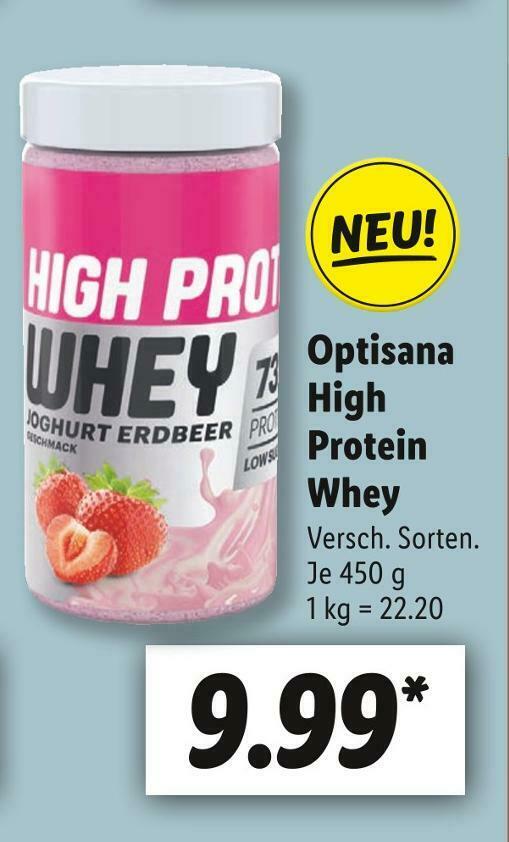 Optisana high protein whey Angebot bei Lidl