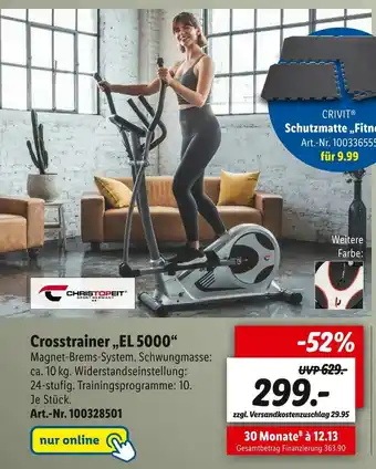 Lidl Christopeit crosstrainer „el 5000“ Angebot