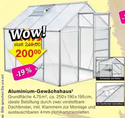 Wiglo Wunderland Aluminium-Gewächshaus Angebot