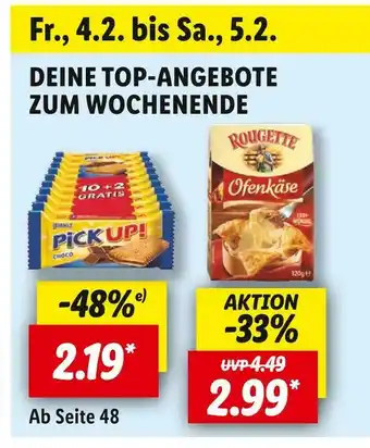 Lidl Pick up! oder rougette ofenkäse Angebot