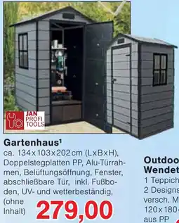 Wiglo Wunderland Jan profi tools gartenhaus Angebot
