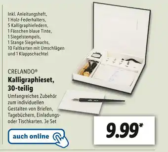 Lidl Crelando kalligraphieset Angebot