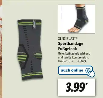 Lidl Sensiplast sportbandage fußgelenk Angebot