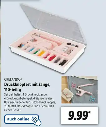 Lidl Crelando druckknopfset mit zange Angebot