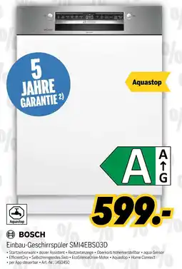 MEDIMAX Bosch einbau-geschirrspüler smi4ebs03d Angebot