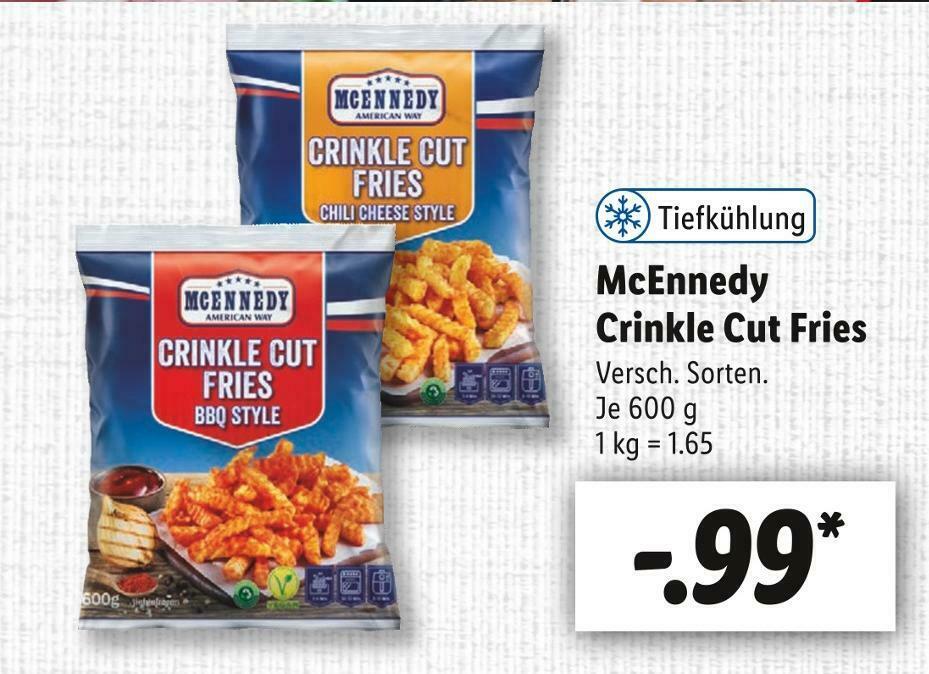 Mcennedy crinkle cut fries Angebot bei Lidl