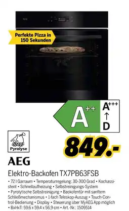 MEDIMAX Aeg elektro-backofen tx7pb63fsb Angebot