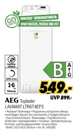 MEDIMAX Aeg toplader lavamat ltr6t4ep3 Angebot