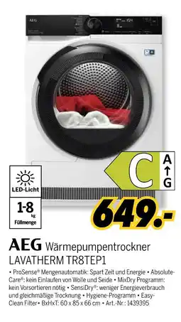 MEDIMAX Aeg wärmepumpentrockner lavatherm tr8tep1 Angebot