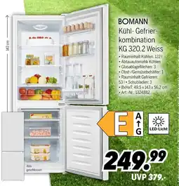 MEDIMAX Bomann kühl-gefrierkombination kg 320.2 weiss Angebot