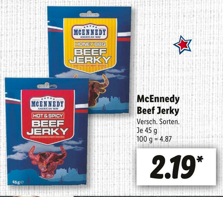 Mcennedy beef jerky Angebot bei Lidl
