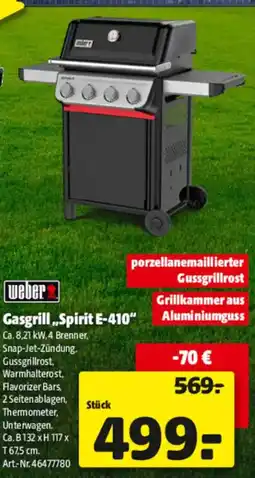 Hagebau weber Gasgrill Spirit E-410 Angebot