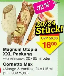 Jawoll Magnum Utopia XXL Packung oder Cornetto Max Angebot