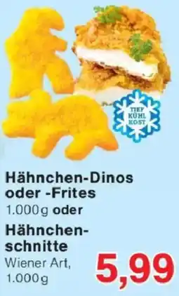 Jawoll Hähnchen-Dinos oder -Frites Hähnchenschnitte Angebot