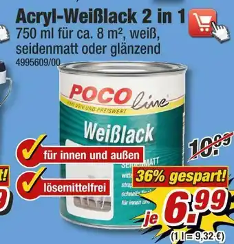 Poco Acryl-weißlack 2 in 1 Angebot