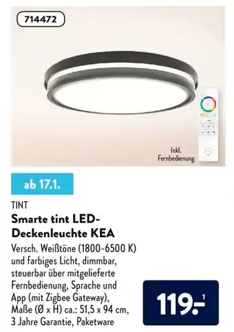 Aldi Nord Tint Smarte tint LED Deckenleuchte KEA Angebot