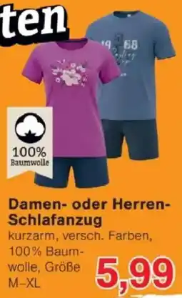 Jawoll Damen oder Herren Schlafanzug Angebot
