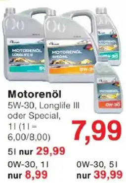 Jawoll Motorenöl Angebot