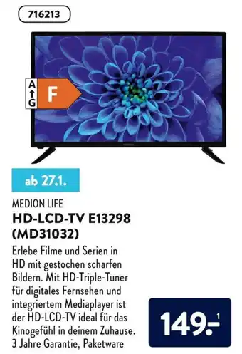 Aldi Nord Medion Life HD LCD TV E13298 (MD31032) Angebot