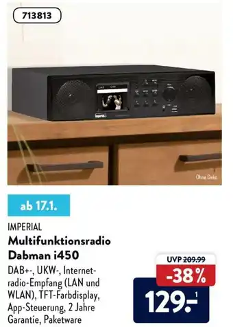 Aldi Nord Imperial Multifunktionsradio DABMAN i450 Angebot