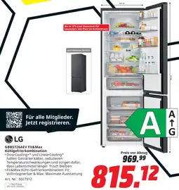 MediaMarkt Lg gbb726aev fit&max kühlgefrierkombination Angebot
