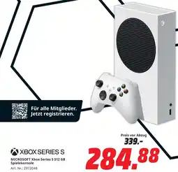MediaMarkt Microsoft xbox series s 512 gb spielkonsole Angebot
