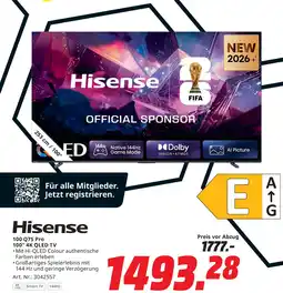 MediaMarkt Hisense 100 q7s pro 100 4k qled tv Angebot