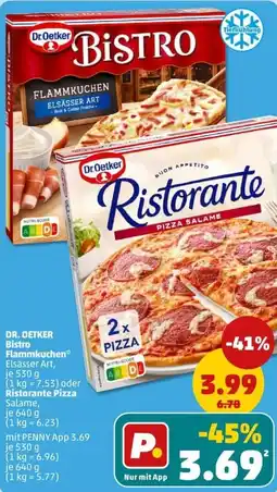 PENNY DR. OETKER Bistro Flammkuchen oder Ristorante Pizza Angebot
