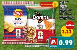 PENNY LAYS Chips oder DORITOS Tortillas Angebot