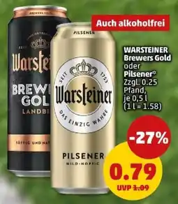 PENNY WARSTEINER Brewers Gold oder Pilsener Angebot