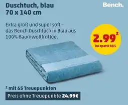 PENNY Bench Duschtuch, blau 70 x 140 cm Angebot