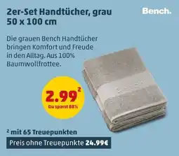 PENNY Bench Zer-Set Handtücher, grau 50 x 100 cm Angebot