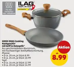 PENNY HOME IDEAS Cooking Kochgeschirr mit Griff in Holzoptik Angebot