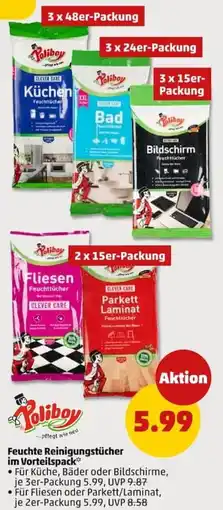 PENNY Poliboy Feuchte Reinigungstücher im Vorteilspack Angebot