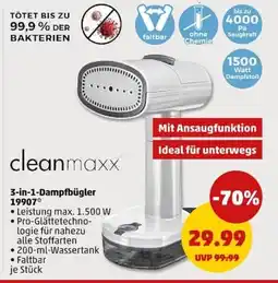 PENNY cleanmaxx 3-in-1-Dampfbügler 19907 Angebot