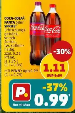 PENNY COCA-COLA^2, FANTA oder SPRITE Angebot