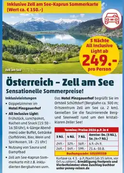 PENNY Österreich - Zell am See Sensationelle Sommerpreise! 3 Nächte Angebot