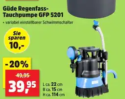 Thomas Philipps Güde Regenfass- Tauchpumpe GFP 5201 Angebot