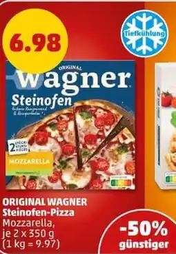 PENNY ORIGINAL WAGNER Steinofen-Pizza Mozzarella Angebot