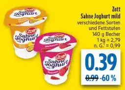 diska Zott Sahne Joghurt mild Angebot