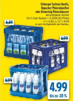 diska Ileburger Sachsen Quelle, Oppacher Mineralquellen oder Rennsteig Mineralwasser Angebot