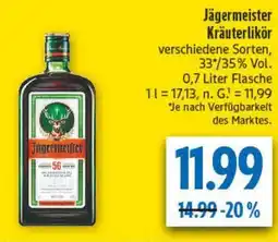 diska Jägermeister Kräuterlikör Angebot