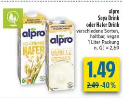 diska alpro Soya Drink oder Hafer Drink Angebot