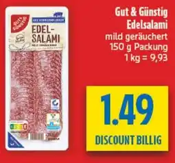diska Gut & Günstig Edelsalami Angebot