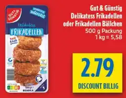 diska Gut & Günstig Delikatess Frikadellen oder Frikadellen Bällchen Angebot